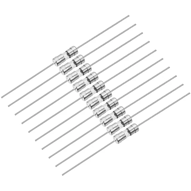 Coup rapide Fusible Axial Fil Verre Fusibles 3.6mm x 10mm 250V F1A 10Pcs