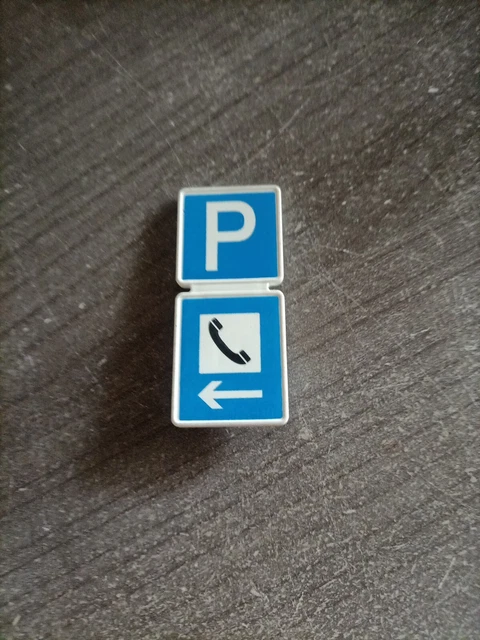 Panneau De Signalisation PLAYMOBIL Vintage - Accessoire Véhicule, Travaux, Ville - Occasion Bon état