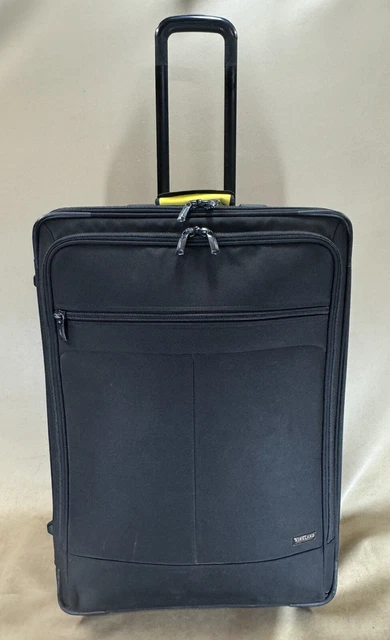 Kirkland Signature Black 27” Upright Expandable Wheeled Large Trip Suitcase