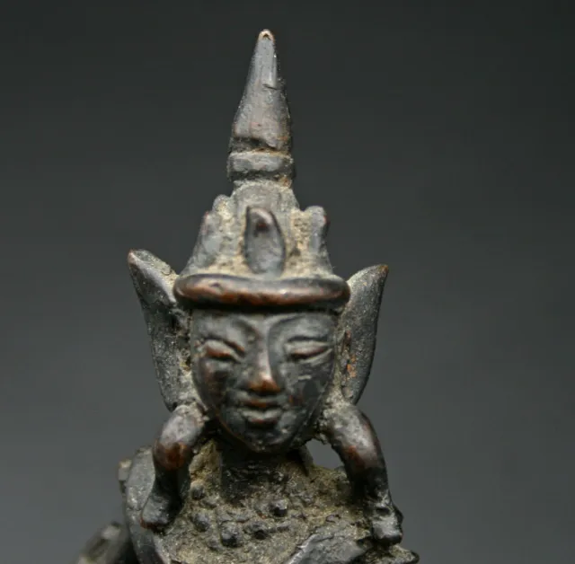 Antique Burmese Bronze Buddhist Nat Guardian Spirit 4
