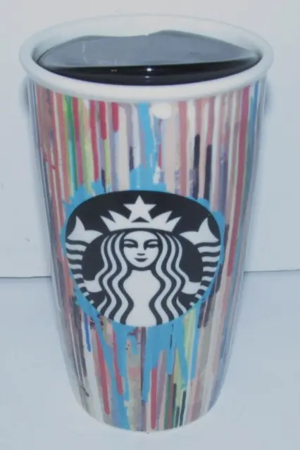 Starbucks 2015 Dripping Paint Candle Wax 12 Oz. Travel Coffee Cup Mug