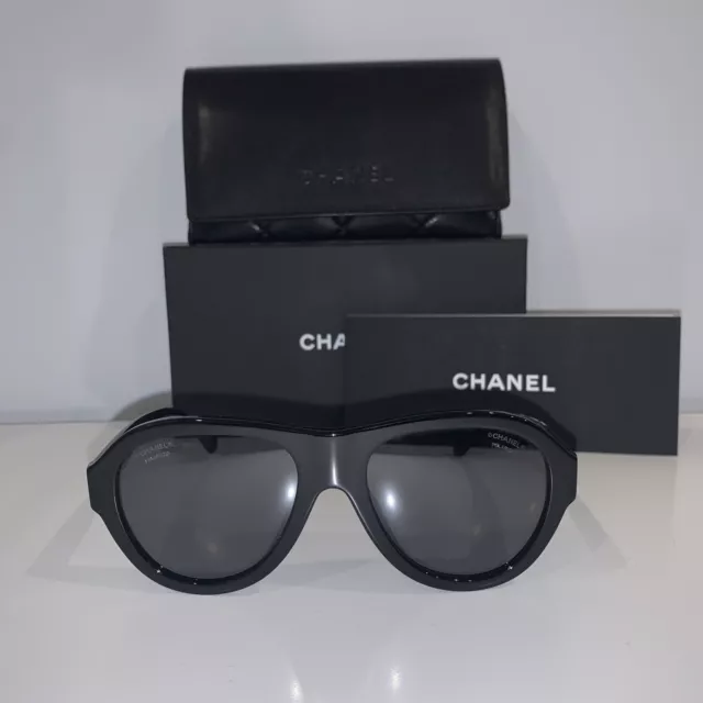 BRAND NEW CHANEL Women Sunglasses CH 5467-B c622T8 Black Grey Polarized  $459.99 - PicClick