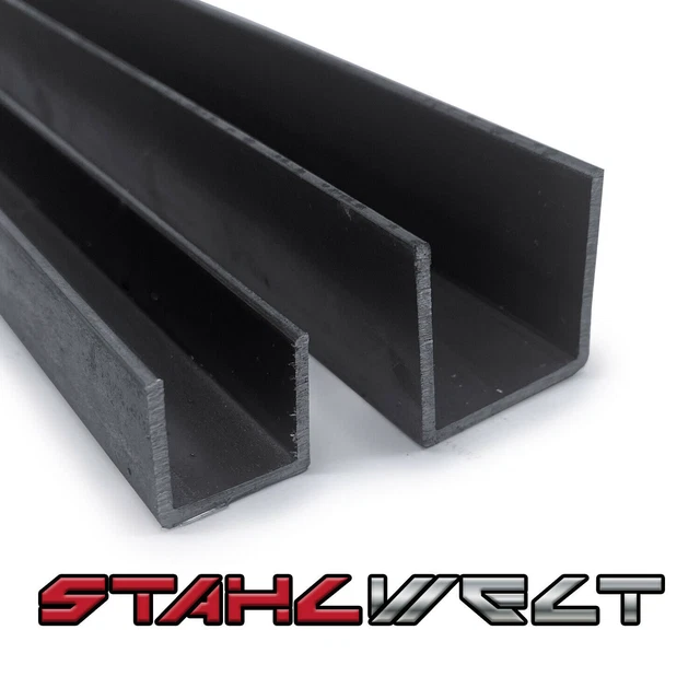 Stahl-Shop24 U-Bordwandprofil Verzinkt – 20 X 20 X 1,5 Mm, Länge 2000 Mm – S235JR, DIN 50976 – Für Bau, Fahrzeugbau & Gelände
