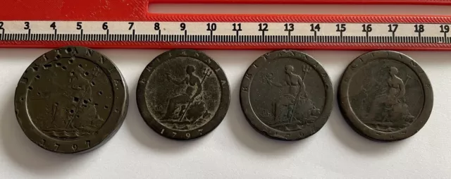1797 Georgian Coins X4, Cartwheel , No Reserve #4