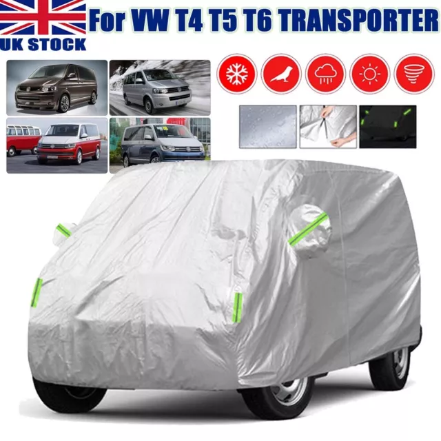 Heavy Duty Full Car Cover Waterproof for VW Transporter T4 T5 T6 Campervan