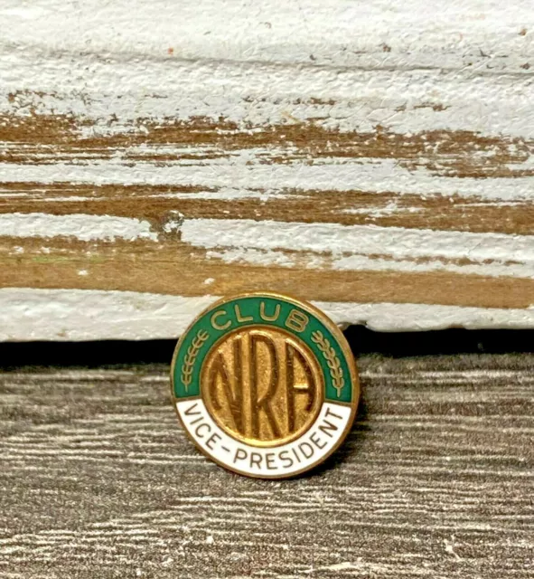 Vintage NRA Lapel Pin- Club Vice President National Rifle Association Gold Tone