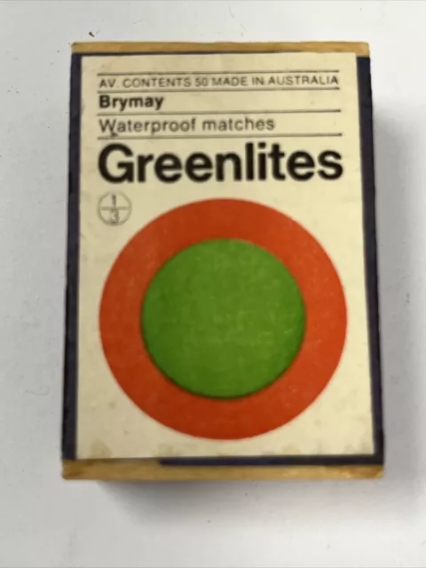 Brymay Greenlites Waterproof Matches Plywood Matchbox # 2
