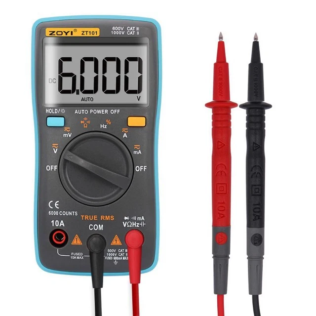 Household Pocket Size Multi-Tester AC for Voltage Resistor Temperature ZT101