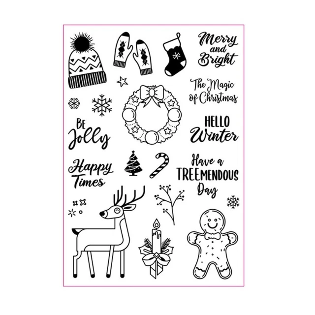Clear Silicone Seal Stamp Christmas Theme Scrapbooking Embossing DIY Craft Album
