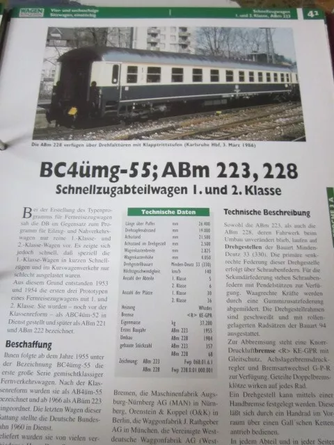 Eisenbahnwagen Archiv   Aufrisszeichnung 4.2 BXC4ümg 55 DB Dzugabteilwagen 6S