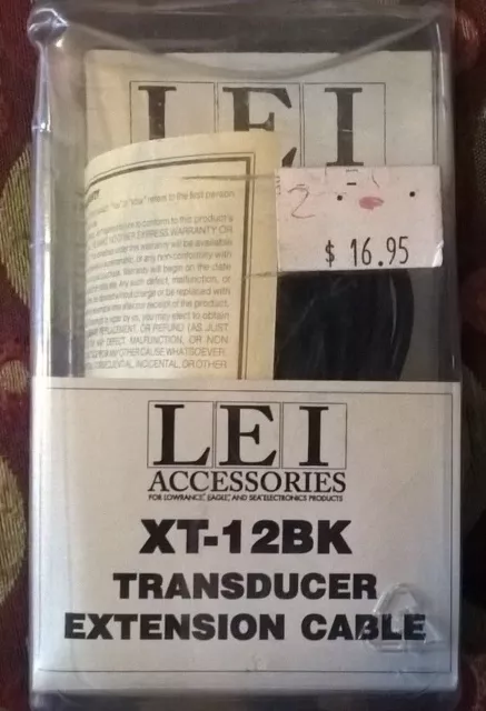 LEI Accessories XT-12BK Transducer Extension Cable 8-99