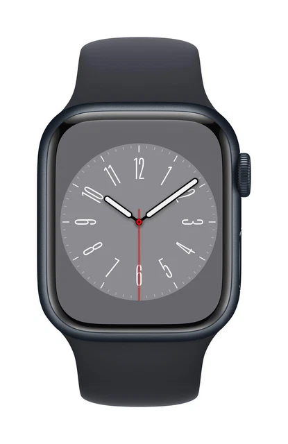 Apple Watch Series 8 (GPS) 45mm Aluminiumgehäuse mitternacht, Sportband