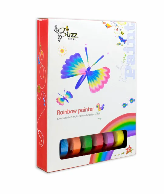 Rainbow Art - Watercolour Set With Brush, Rainbow Painter, Kids Painting