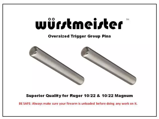 Custom Trigger Group Pins (2) For Ruger 10/22 & 10/22 Magnum -- New!