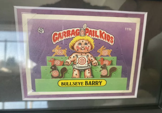 Series 3  1980’s  Retro Vintage Garbage Pail Kids Bullseye BARRY In A Frame