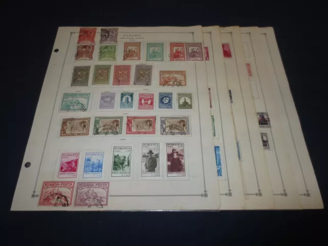 Romania BOB Collection of 200+ Stamps on Scott Album Pages - - hcv!!