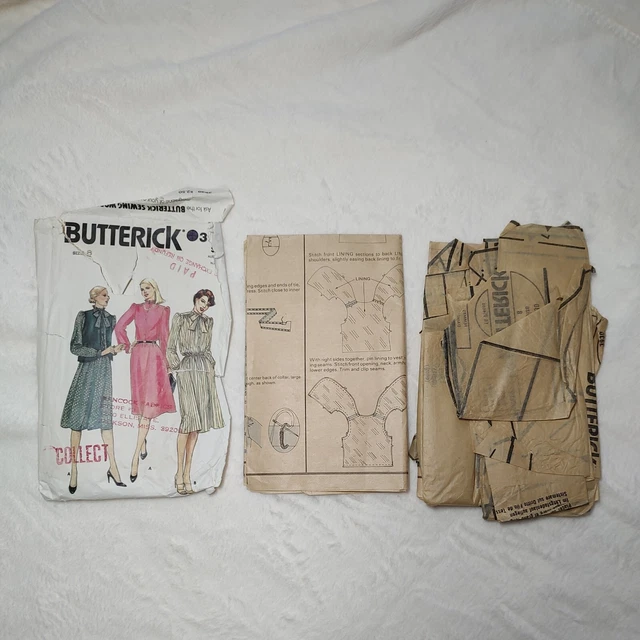 CUT 3930 Vintage Butterick Sewing Pattern Misses Loose Fitting Vest Dress 8
