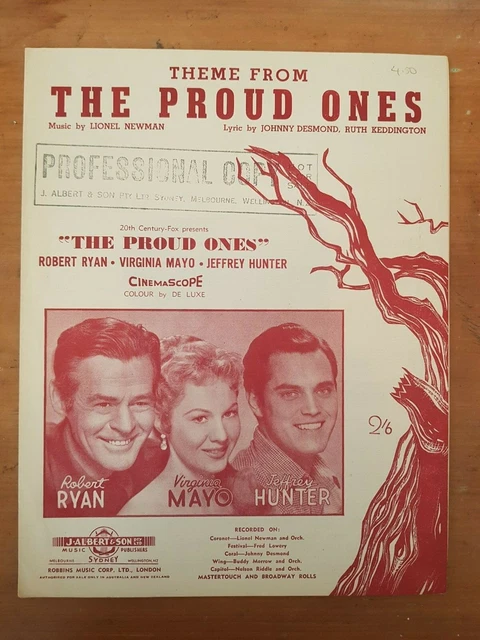 RARE OZ SHEET MUSIC - THEME from THE PROUD ONES EUR 18,12 - PicClick FR