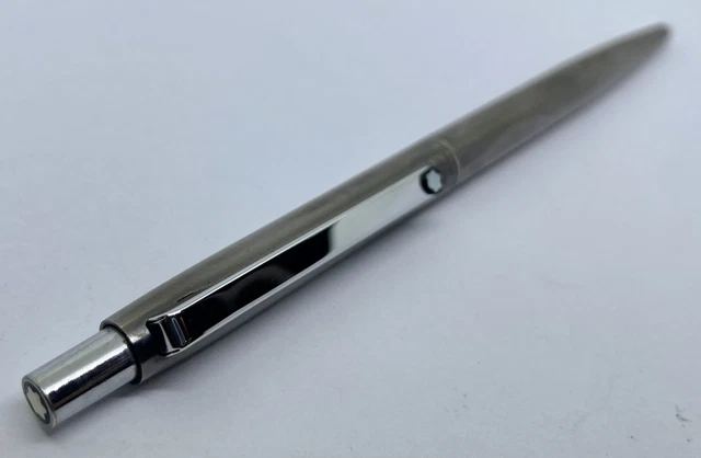 VINTAGE MINT MONTBLANC Noblesse Slimline Ballpoint Pen Brushed Steel Germany 95.09 PicClick UK