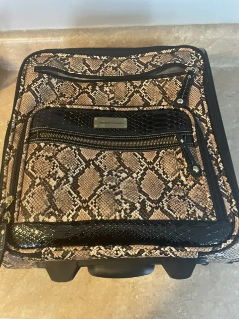 Samantha Brown Croco Embossed  Luggage Underseater NWOT