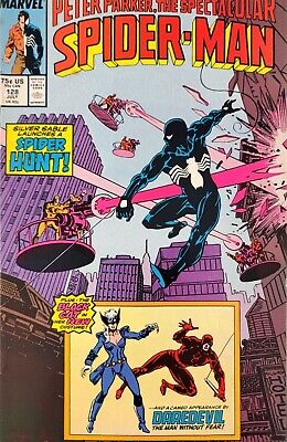 Spectacular Spider-Man #128 Newsstand Daredevil Black Cat Marvel Comics 1987 FVF