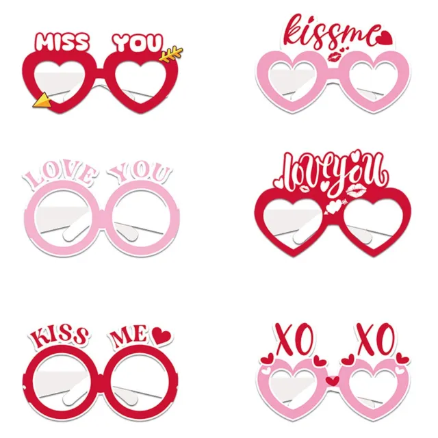 Valentine's Day 3D Paper Glasses Party Funny Photo Props Decoration