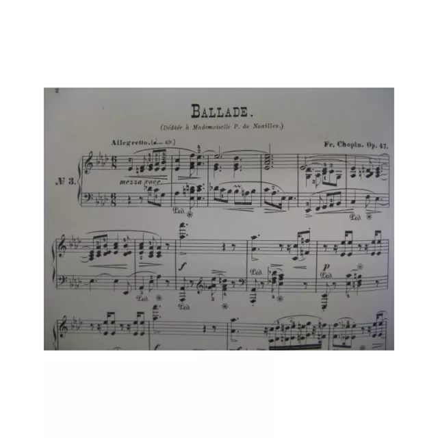 Partition piano moderne - Tristesse, de Frédéric CHOPIN (Extr. 3e