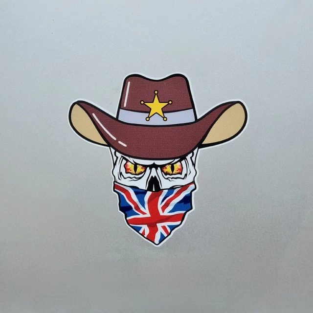 Union Jack Flag Grunge Style Helmet Visor Sunstrip Decal Sticker - 300mm, Motorsport