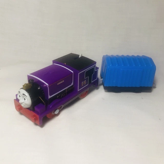 THOMAS & FRIENDS TrackMaster Charlie w/ Blue Covered Cargo Motorized ...