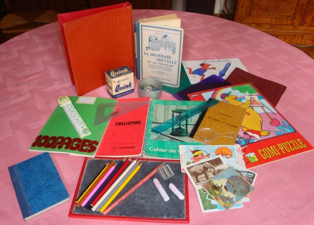 lot copies lion des flandres anciens ecole écolier écriture scolaire
