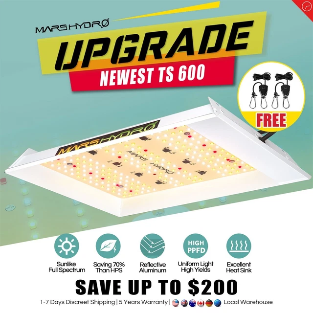 Mars Hydro TS 600 LED Grow light Vollspektrum Pflanzenlampe Indoor Plants Veg IR