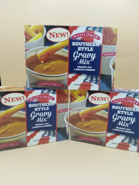 3 x Mayflower southern style gravy mix 255g each Boxes Free Postage BB SEPT 2024