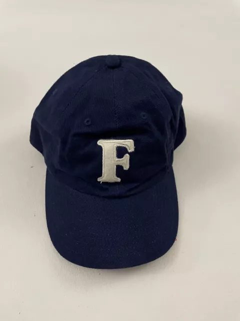 New F Embroidered Graphic Blue Adjustable Baseball Hat One Size