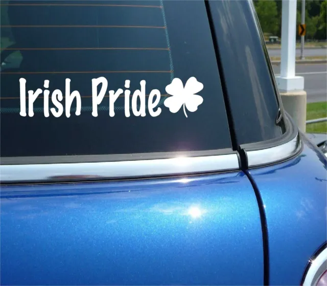 FOUR LEAF CLOVER Vinyl Decal Sticker Car Window Wall Bumper Lucky Symbol  Irish 4