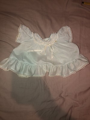 Vtg ALEXIS newborn Preemie Baby Girl Blue Dress With Lace 3-6 Lbs Vintage USA