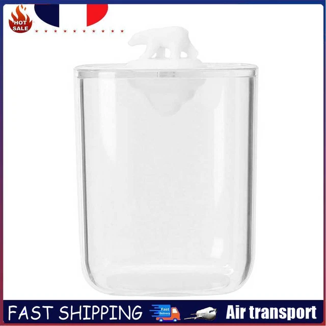 Clear Acrylic Storage Box Cotton Pad Swab Cosmetic Animal Case Washroom (A)