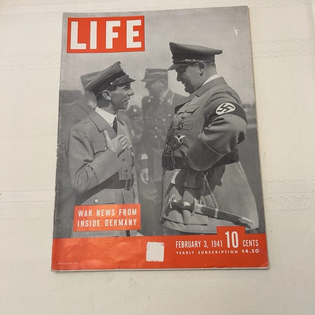 LIFE MAGAZINE- FEBRUARY 3, 1941 (Nazis Joseph Goebbels & Hermann ...