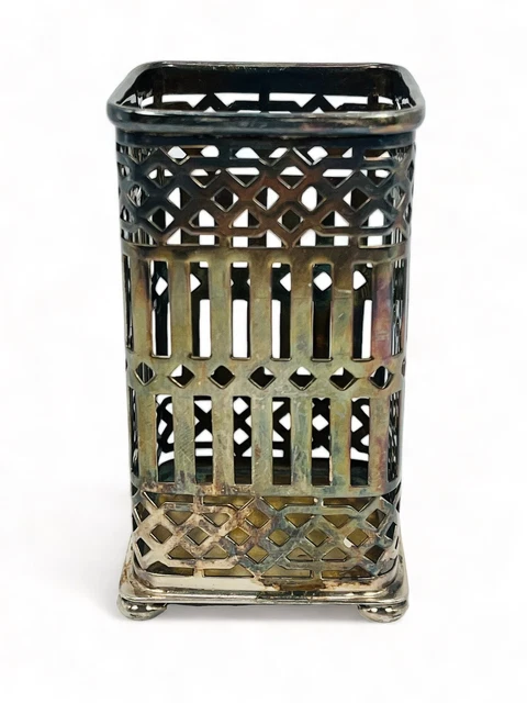 A.1. Steak Sauce Wilcox International Silver Plate Condiment Holder TARNISHED
