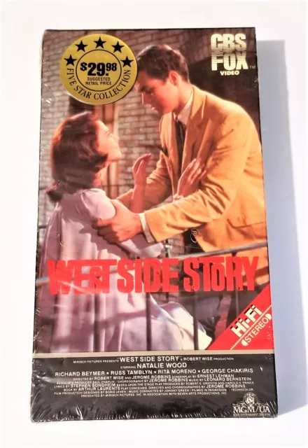 West Side Story VHS 1984 Brand New Five Star Collection Watermarked