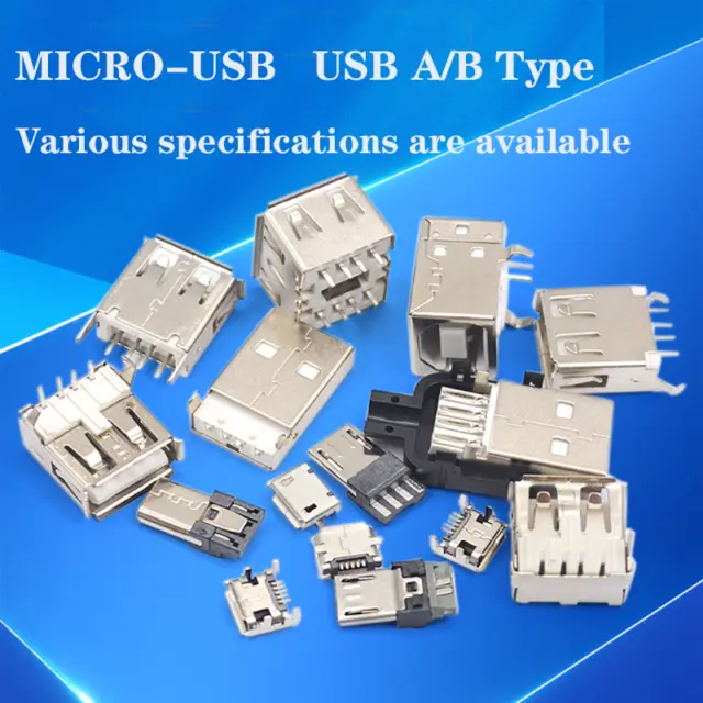 Micro USB Buchse Einbau Ladebuchse Lötbuchse Lautsprecher Typ A/B PCB  Stecker