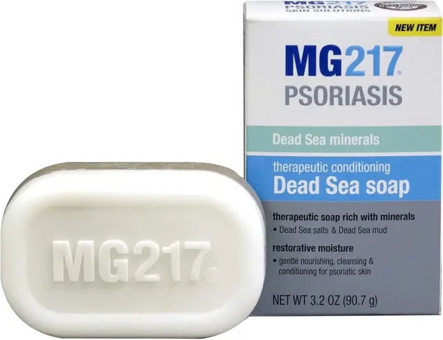 MG217 Psoriasis Dead Sea Mud and Salt Dual Bar Soap - 3.2oz