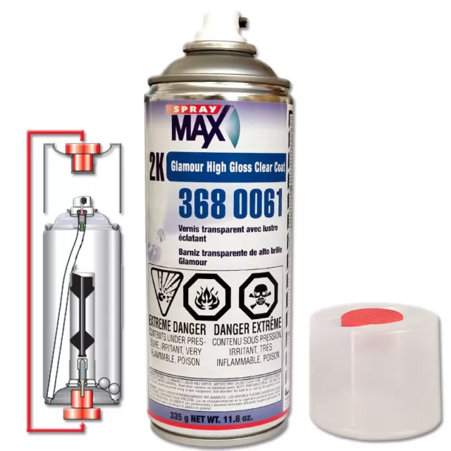 Spraymax 2K Glamour High Gloss Clear Coat Aerosol 3680061