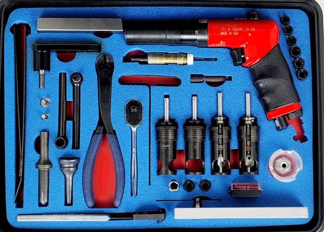 Snap-On ATI - Sioux Tools Aviation Cleco Hi-Lok Tool Set Salesmans Demo Kit
