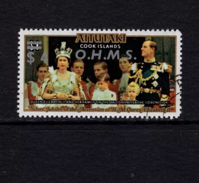 Aitutaki 1978-79 OFFICIAL, $4 ELIZABETH II AND FAMILY  VFU-2 SG O15 Sc O15