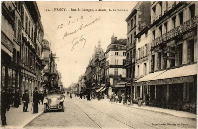 CPA AK NANCY - Rue St-GEORGES - right - the Cathedral (386012)