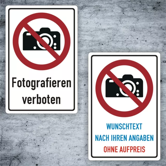 Verbotsschild Fotografieren verboten Kombi-Schild ASR / DIN EN ISO 7010 P029