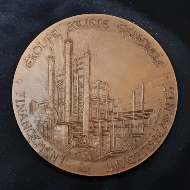 Superbe médaille en bronze par SANTUCCI 1978 - GROUPE SOCIETE GENERALE