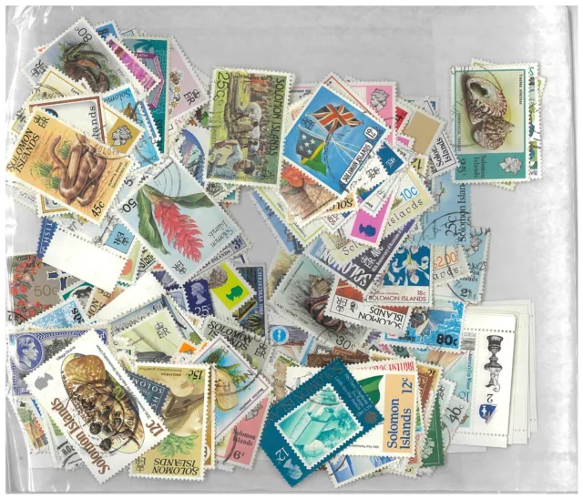 British Solomon Islands - 300 Different Stamps Mint & Used