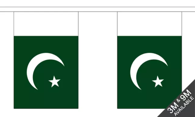 Pakistan Bunting - 9 Metres 30 Flag Banner Decoration