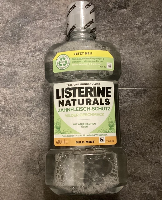 Listerine Naturals Zahnfleisch-Schutz Mild Mint Mundspülung Mundwasser 8x 600 ml